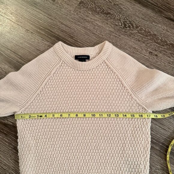 Club Monaco Mixed Stitch Shrunken Crewneck Sweater - Picture 7 of 9